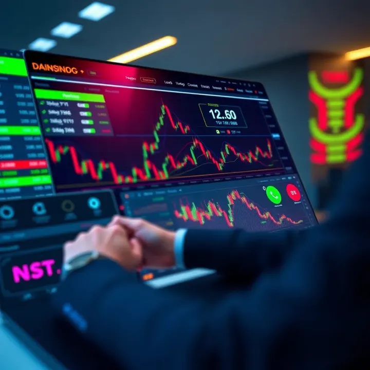 Dashboard overview showing account balance and trading options on a binary trading platform