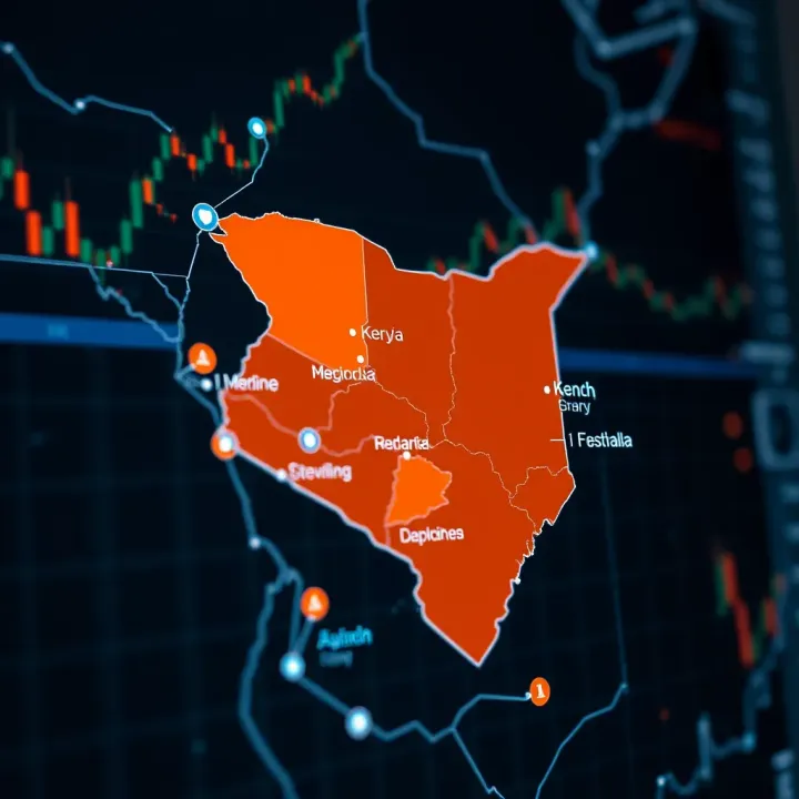Technology Adoption and Binary App Usage Trends in Kenya Map highlighting technology adoption and digital app usage trends across Kenya