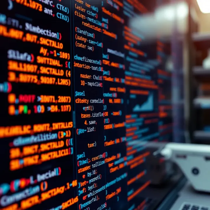 Visual representation of binary code interpreted through various software security and debugging tools