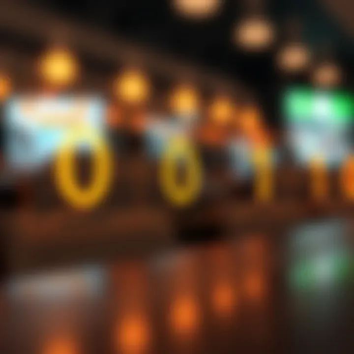 Diagram illustrating the binary numbering system with zero and one symbols interconnected by digital circuit lines