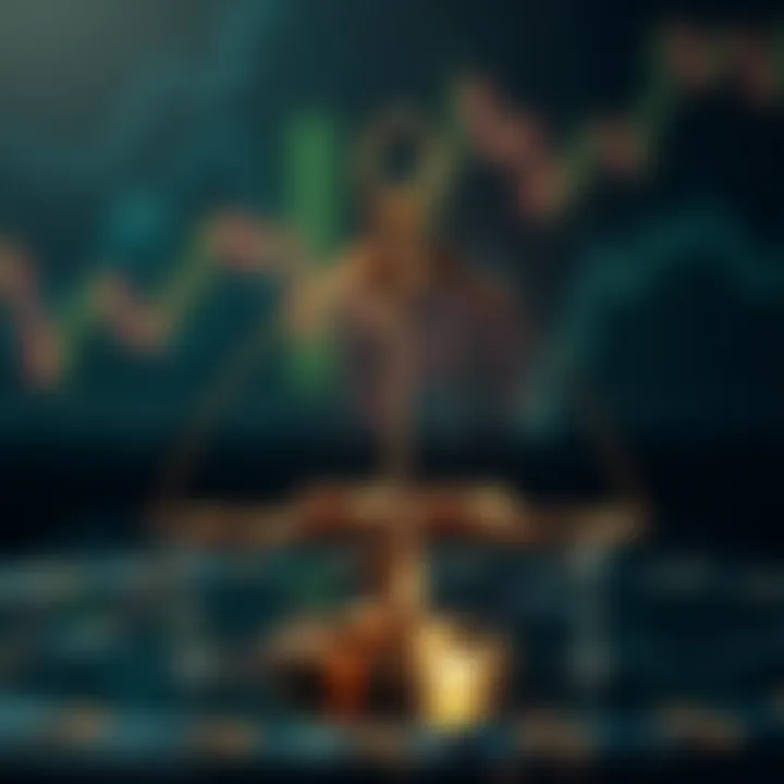 Conceptual graphic depicting the balance of risks and legal considerations in Kenyan binary options trading