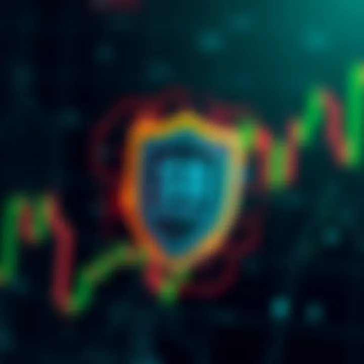 Illustration of digital security shield symbolizing protection and safety for mobile forex trading platforms