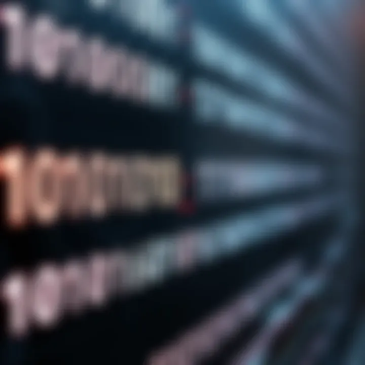 Comparison chart showing binary digits aligned with their equivalent hexadecimal characters