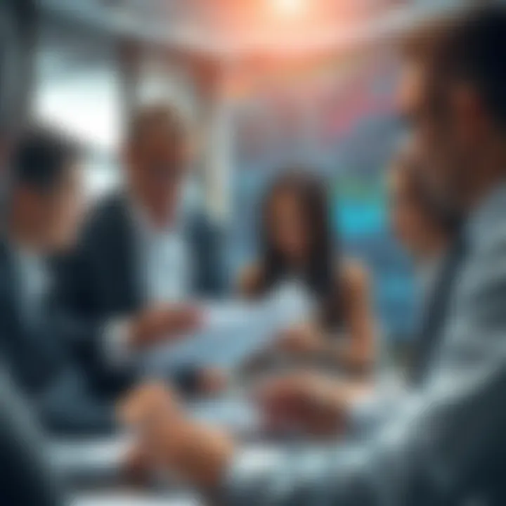 Business team analyzing charts and data on enterprise risk management strategies