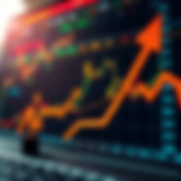 Conceptual graphic illustrating forex binary options with currency symbols and upward trend arrows