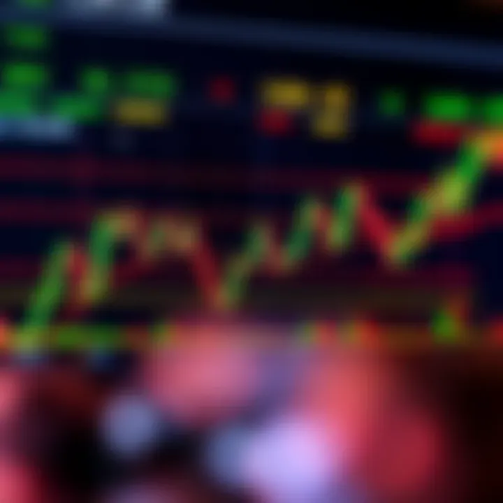 Illustration of a bullish and bearish forex chart pattern with trend lines and candlestick formations