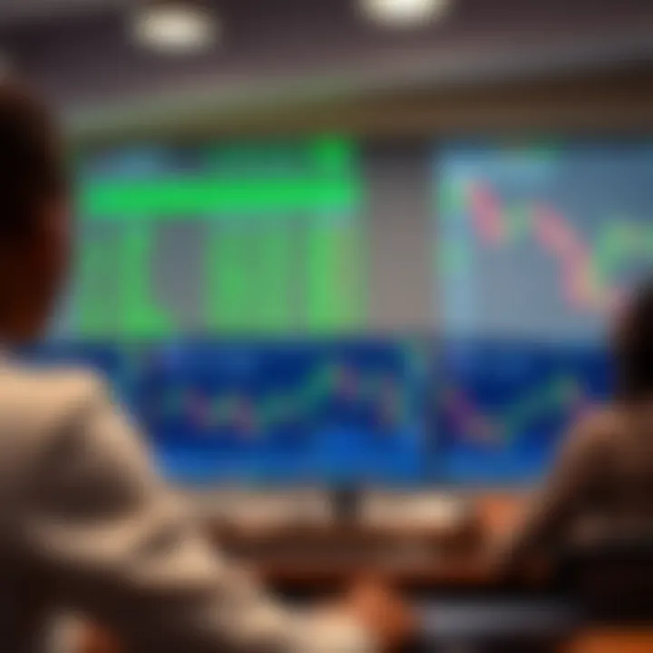 Forex trading class in Kenya showing charts and currency exchange rates on a computer screen