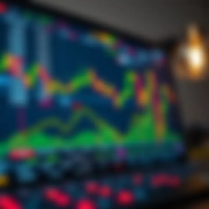 Illustration of trading platform interface with currency pairs and risk indicators