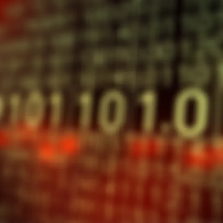 Illustration depicting the binary numeral system with digits and place values highlighted