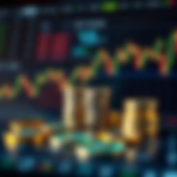 Illustration of financial growth with Kenyan shilling symbols and digital charts