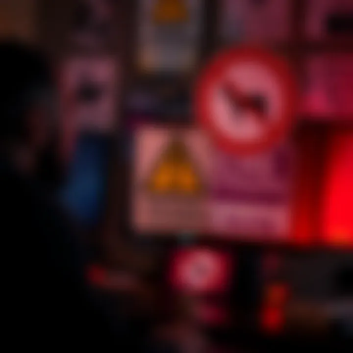 Visual representation of warning signs and safety tips for avoiding online fraud in Kenya