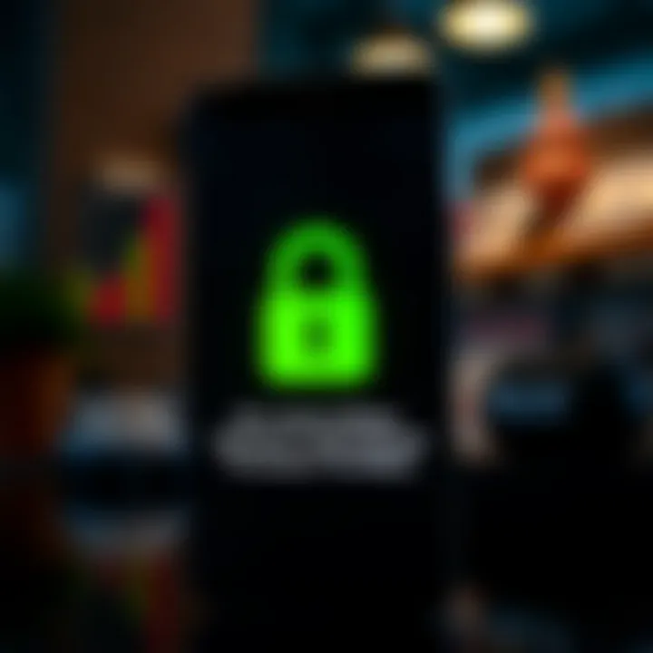 Visual representation of a secured Android phone with FRP lock enabled preventing unauthorized access