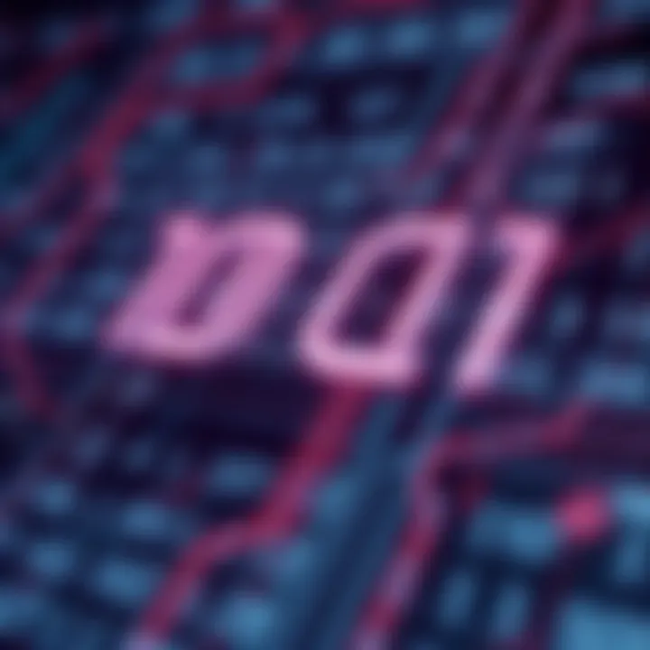 Diagram illustrating binary digits representing data in computing systems