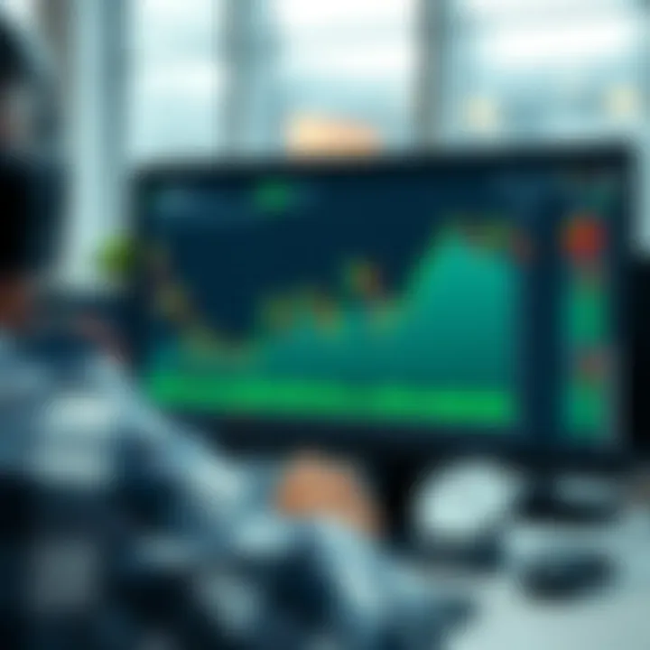 Diagram showing automated trading software analyzing binary options market data