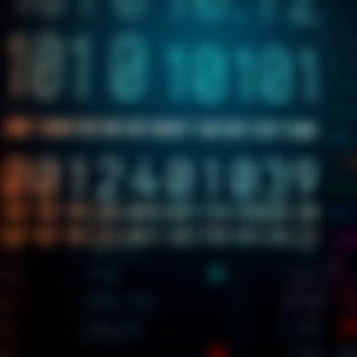 Diagram illustrating the binary number system with digits arranged in positional order