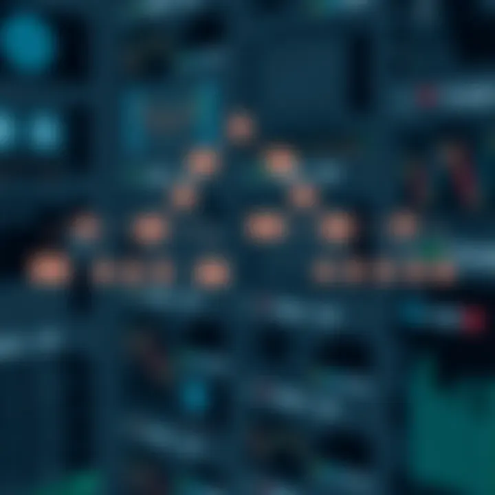 Diagram illustrating the hierarchical structure of a binary tree with nodes connected by branches