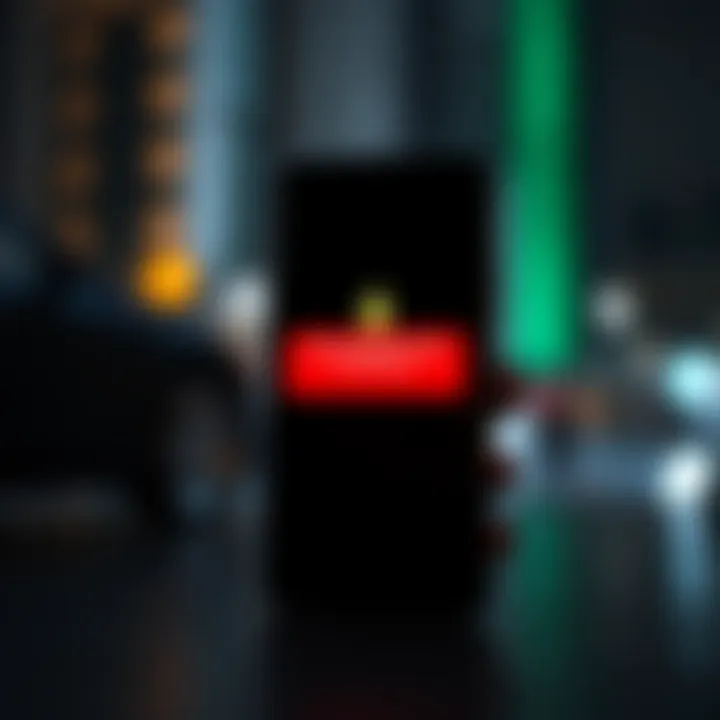 Android device displaying the 'custom binary blocked by FRP lock' error message on screen