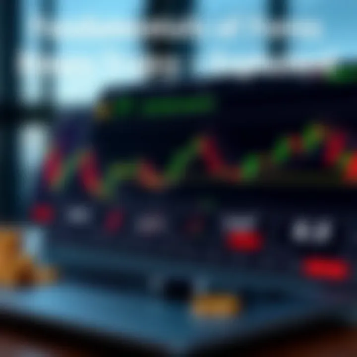 Diagram illustrating the fundamental concepts of forex binary trading with charts and currency symbols