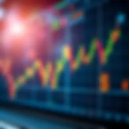 Automated Forex Trading Performance Visualization Graph showing automated forex trading performance with digital interface and currency symbols