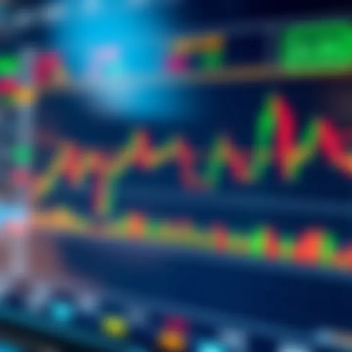 Graph showing fluctuation of currency pair values on a trading platform