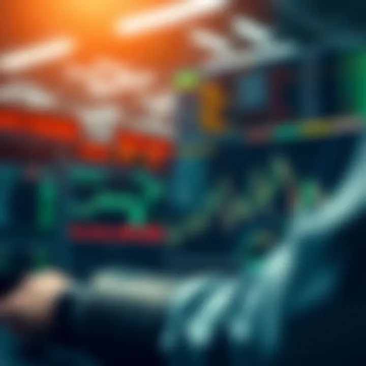 Conceptual illustration of automated trading algorithms operating in the binary options market