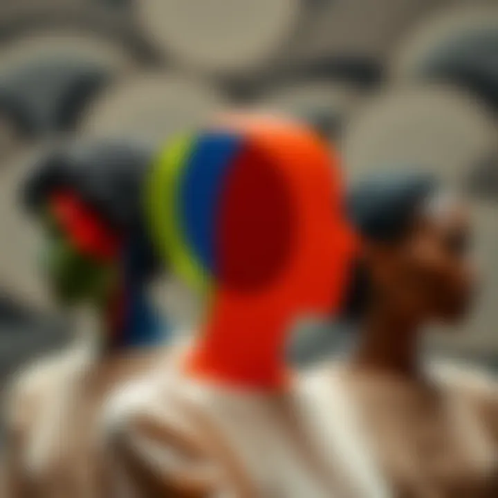 Abstract representation of diverse gender identities symbolized by colorful overlapping shapes