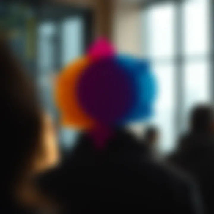 Abstract representation of gender diversity with colorful overlapping shapes symbolizing non-binary identity