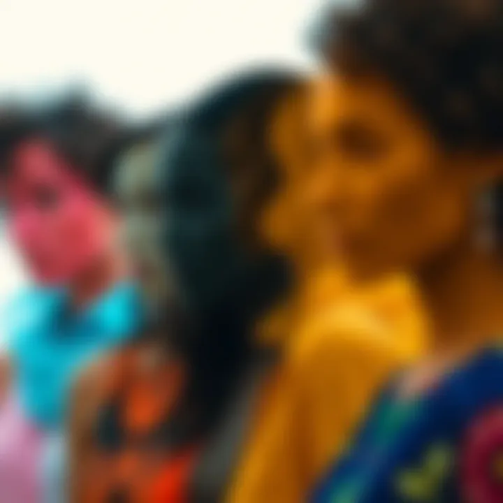 Abstract representation of diverse gender identities blending colors and shapes