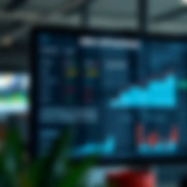 Diagram depicting strategic planning for risk mitigation with charts and action plans on a transparent screen
