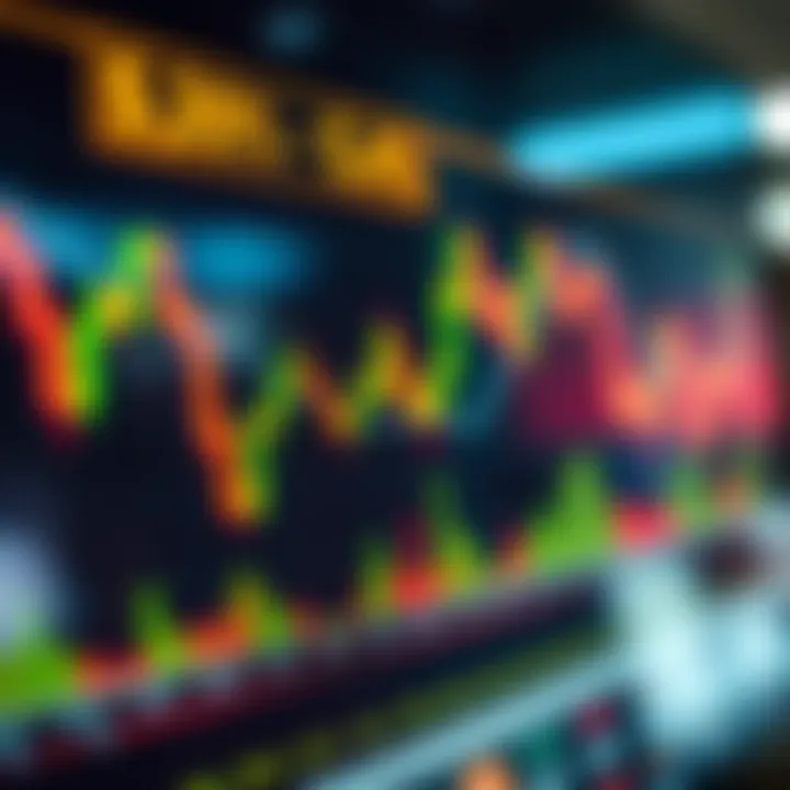 Chart displaying common trade patterns such as head and shoulders and double top formations