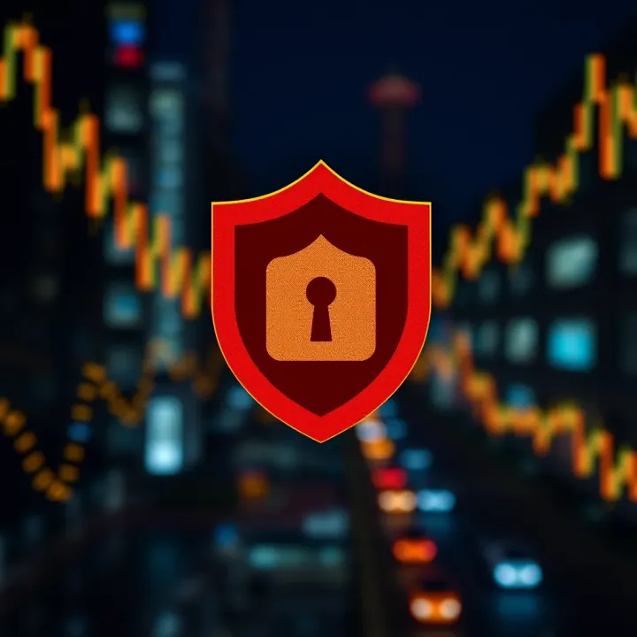 Regulatory Compliance and Trader Security Illustration of a secure shield icon symbolizing regulation and protection in financial trading