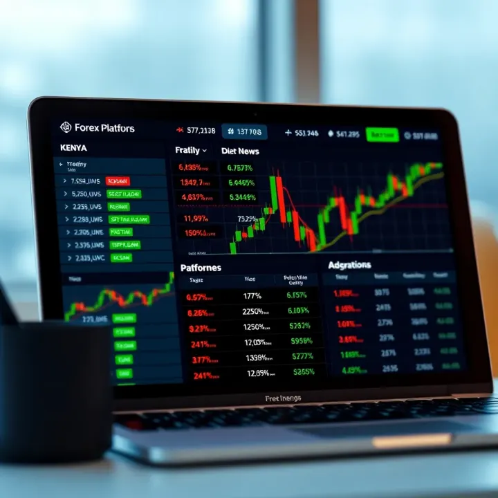 Graph showing comparison of forex trading platforms and broker features in Kenya