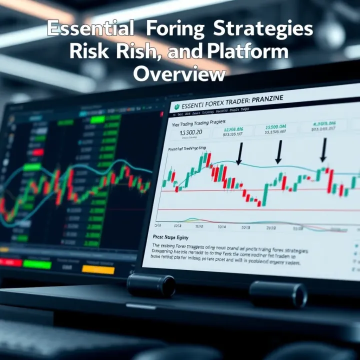 Diagram presenting essential forex trading strategies, risk management, and platform usage