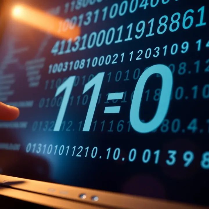 Visual representation of converting a decimal number into a binary number using division by two