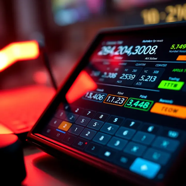 Screenshot of a digital calculator interface performing base conversions