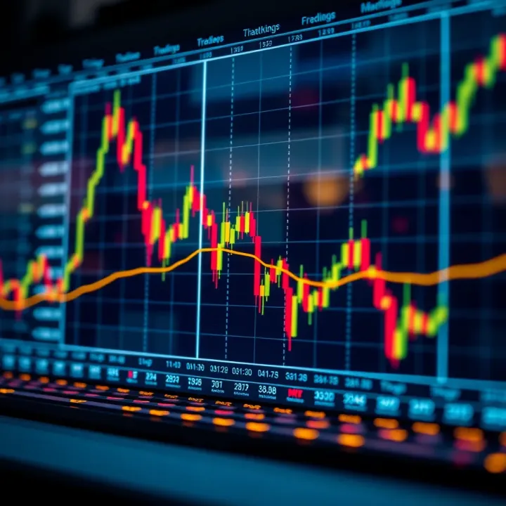 Graph displaying forex trading strategies and market trends