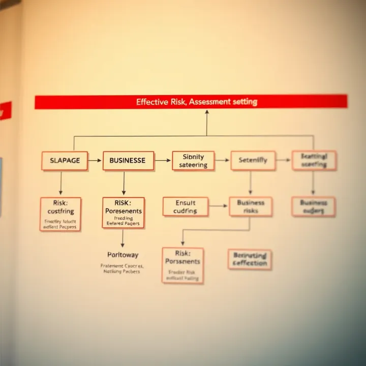 Flowchart showing the process of identifying, assessing, and managing business risks in a Kenyan commercial setting