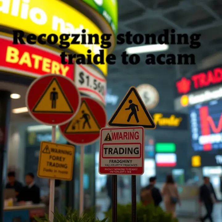 Illustration of warning signs highlighting common forex trading scams to avoid