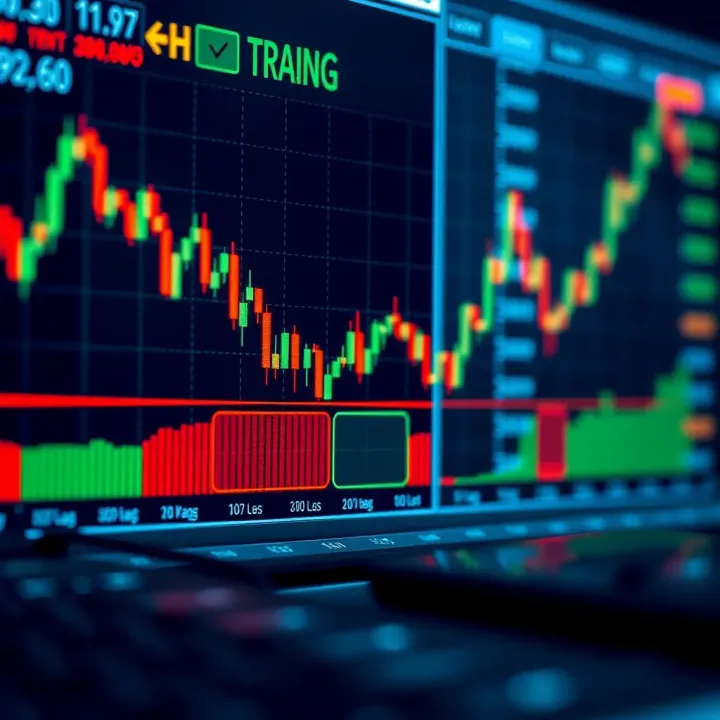 Visual representation of risk management strategies including stop loss and take profit levels on trading platform