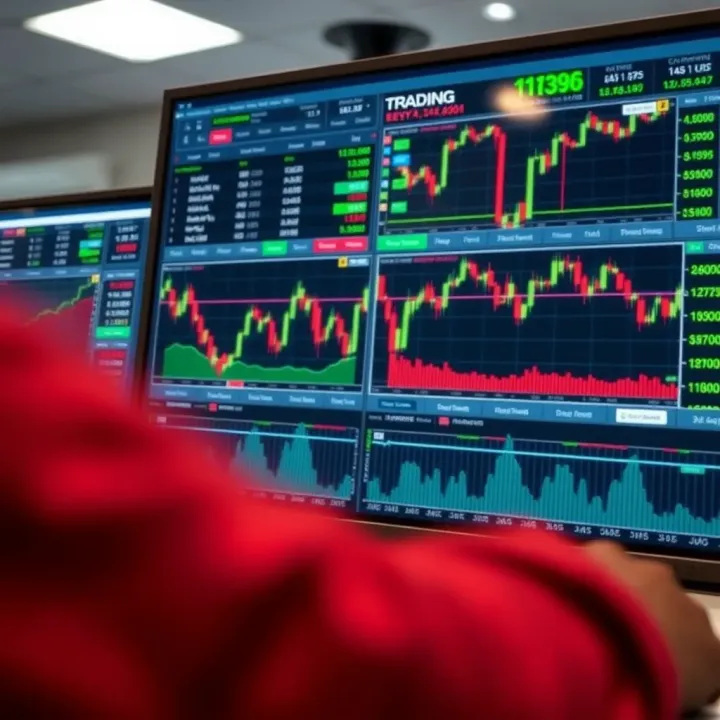 Digital forex trading platform displaying currency charts and market data for Kenya