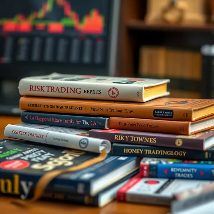 Collection of forex trading books emphasizing risk management and psychology