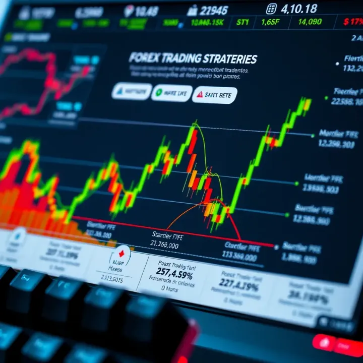 Diagram illustrating forex trading strategies and risk management concepts in a clear layout