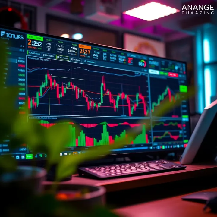 Dashboard of popular forex trading platform with charts and market indicators