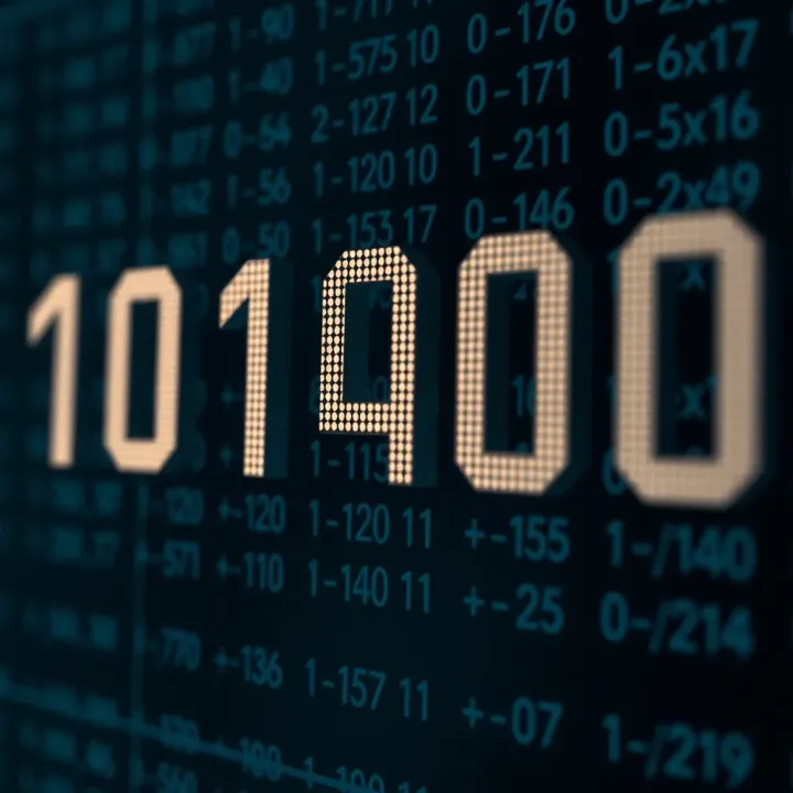 Diagram illustrating binary digits aligned with corresponding decimal place values.