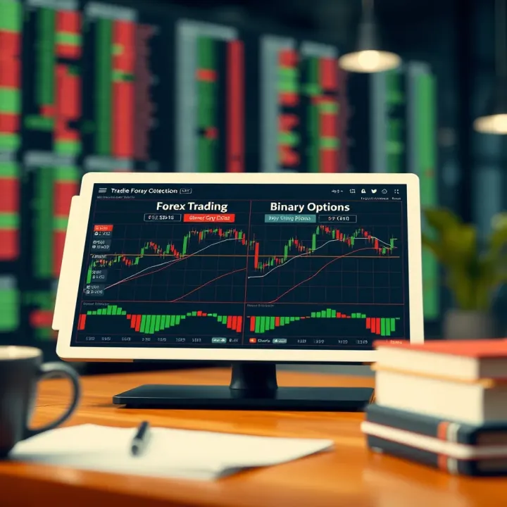 Comparison chart illustrating key operational differences between forex trading and binary options markets