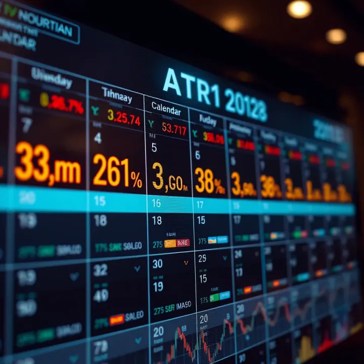 Key Economic Indicators Highlighted in the Economic Calendar Illustration of key economic indicators displayed on a digital calendar interface