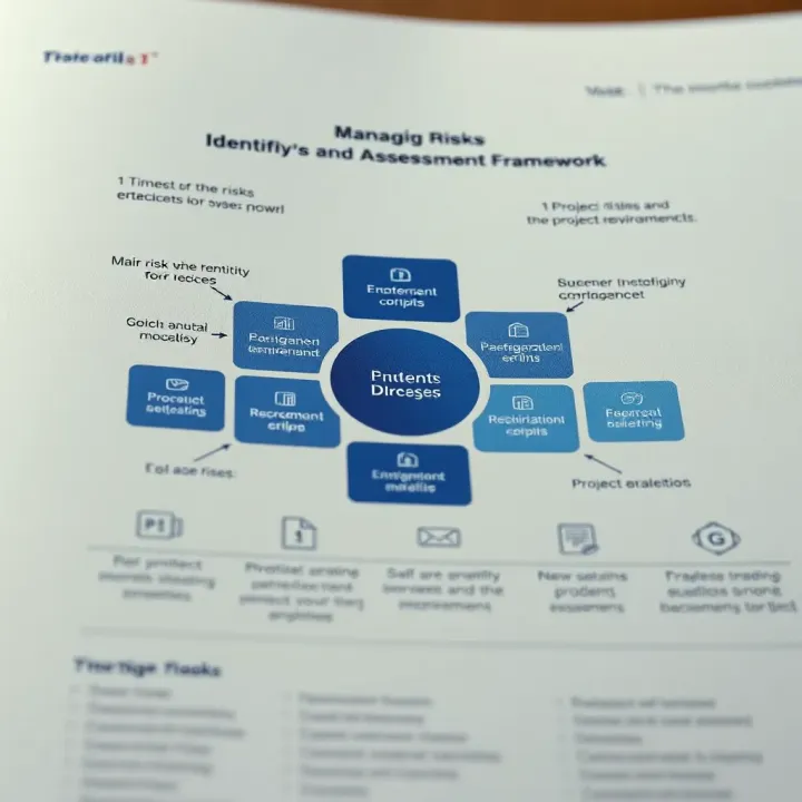 Diagram illustrating the identification and assessment of risks in a project environment