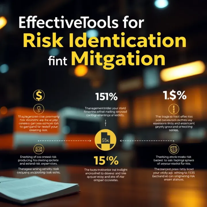 Infographic showing tools and techniques used in risk identification and mitigation