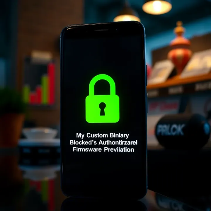 Visual representation of a secured Android phone with FRP lock enabled preventing unauthorized access