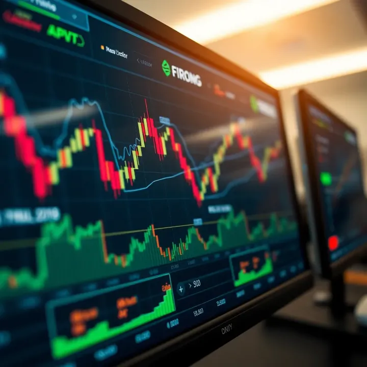 Interface of a forex trading platform showing real-time currency charts and analytics